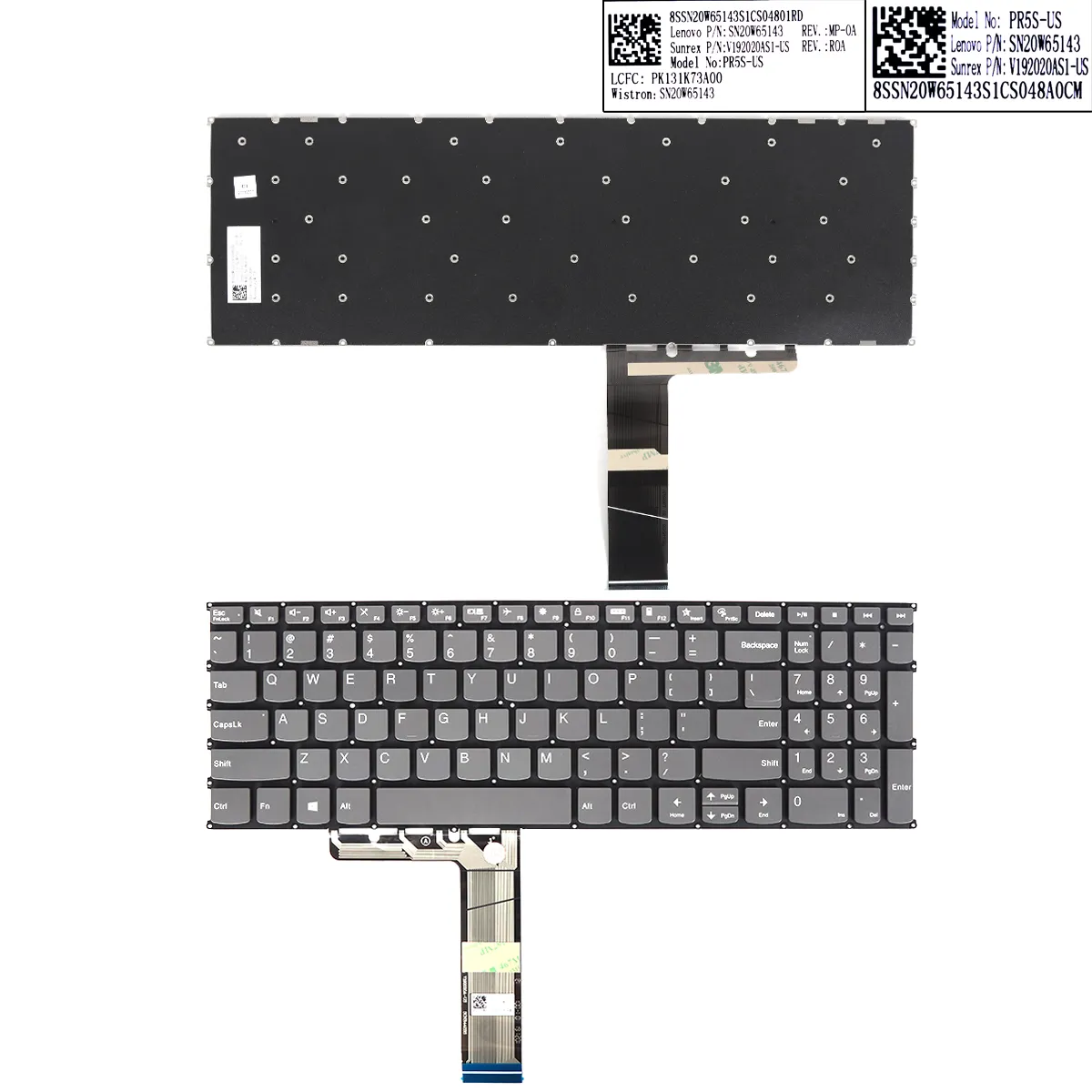 Picture of Lenovo Ideapad 5-15IIL05 15ARE05 15ITL05 5-15ALC05 Gray（without backlit WIN8)